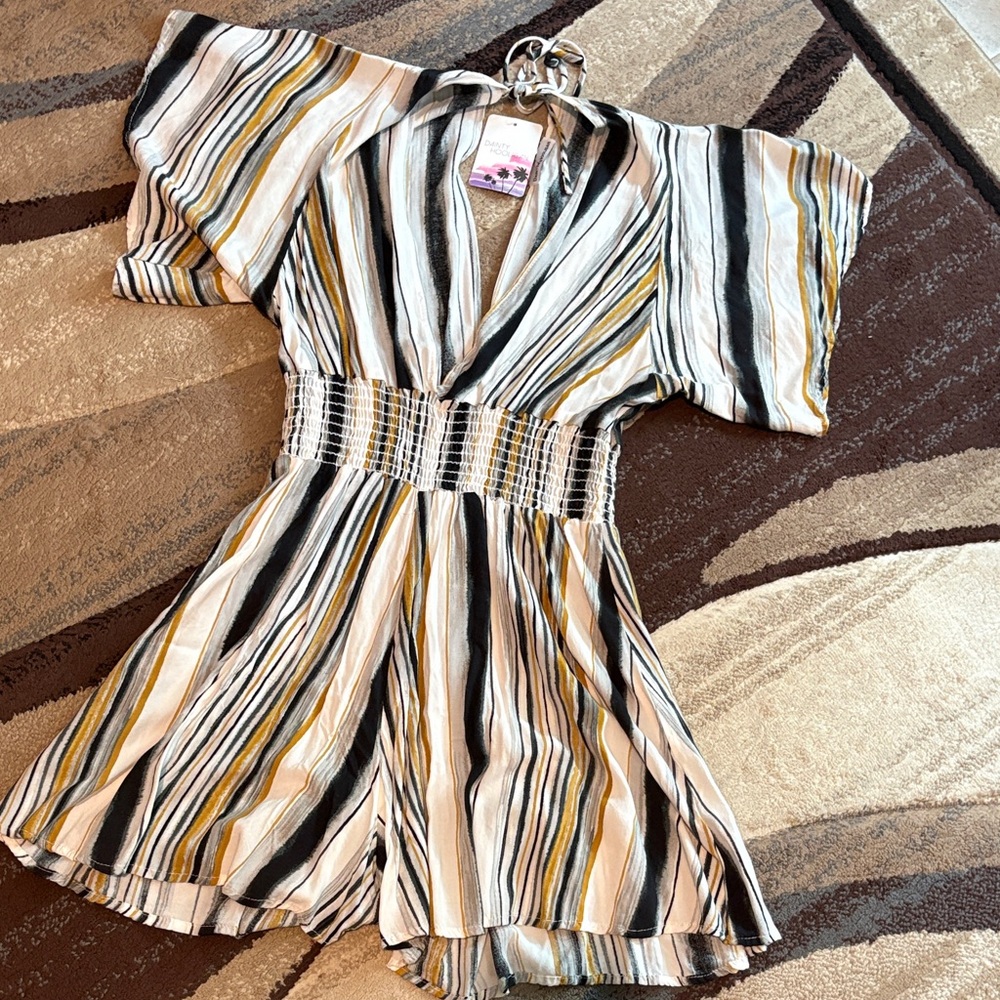 Dainty Hooligan Multicolor Striped Romper